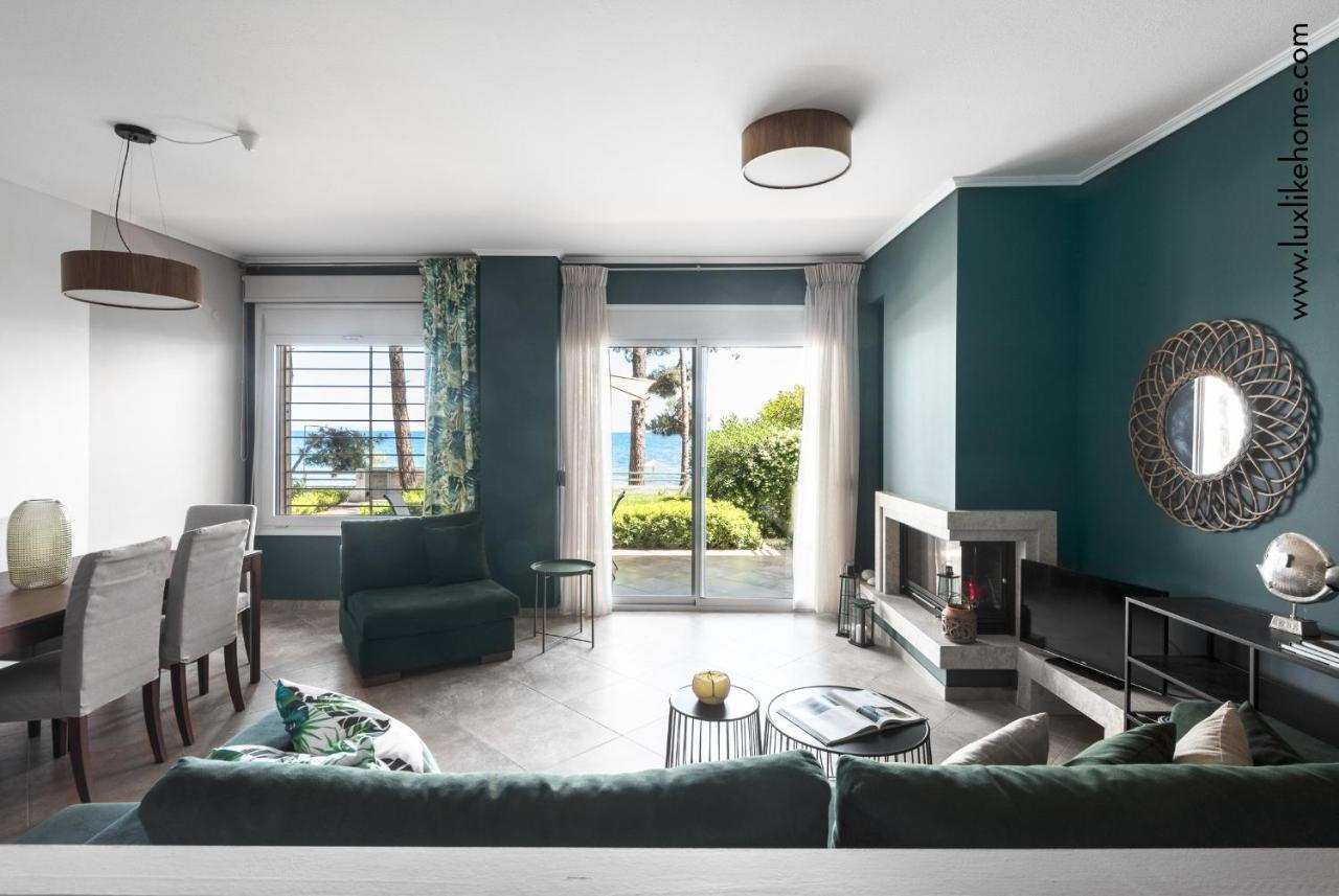 #Luxlikehome - Mediterranee Beachfront Summer House Kalyves Polygyrou Экстерьер фото